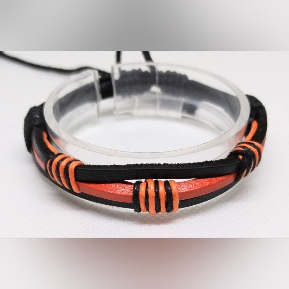 Men's bracelet layered black‎ new e93